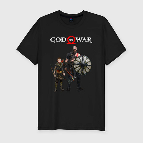 Мужская slim-футболка GOD OF WAR / Черный – фото 1
