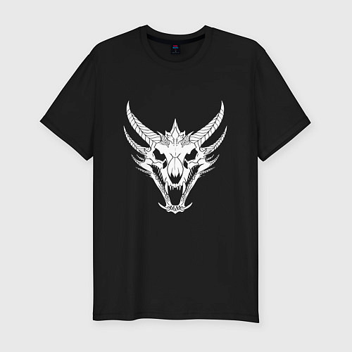 Мужская slim-футболка Дракон Z / Черный – фото 1