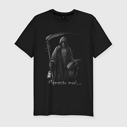 Футболка slim-fit Memento mori, цвет: черный