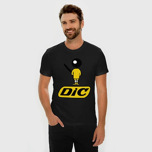 Мужская slim-футболка Big Dic / Черный – фото 3