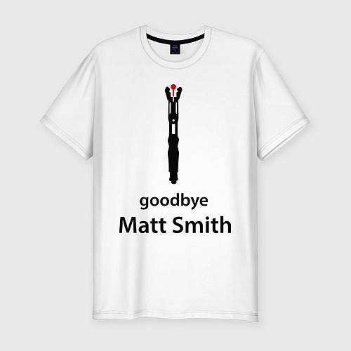 Мужская slim-футболка Goodbye, Matt Smith / Белый – фото 1