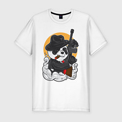 Футболка slim-fit Panda Gangster, цвет: белый