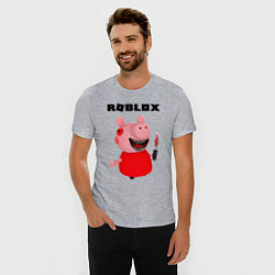 Футболка slim-fit ROBLOX: PIGGI, цвет: меланж — фото 2