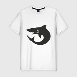 Футболка slim-fit Акулы (Sharks), цвет: белый