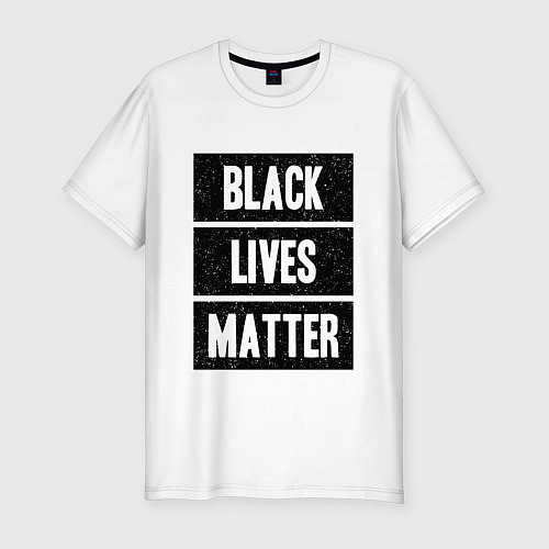 Мужская slim-футболка Black lives matter Z / Белый – фото 1