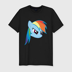 Мужская slim-футболка Rainbow Dash