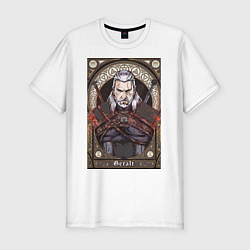 Футболка slim-fit The Witcher, Geralt, Ведьмак,, цвет: белый