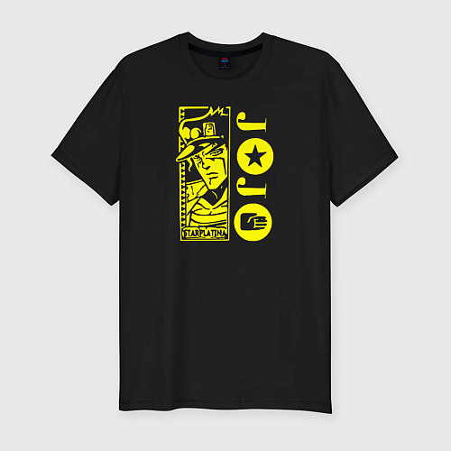 Мужская slim-футболка JoJo Bizarre Adventure / Черный – фото 1