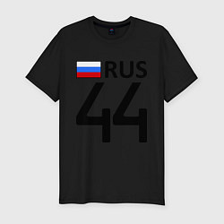 Футболка slim-fit RUS 44, цвет: черный
