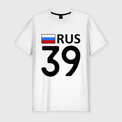 Мужская slim-футболка RUS 39 / Белый – фото 1