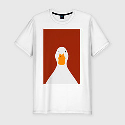 Футболка slim-fit Утка, цвет: белый