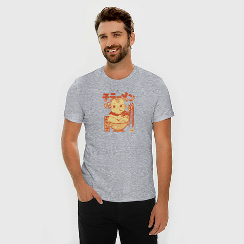 Мужская slim-футболка Baby Pasta / Меланж – фото 3