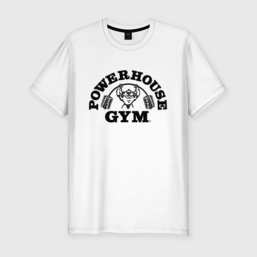 Мужская slim-футболка GYM / Белый – фото 1