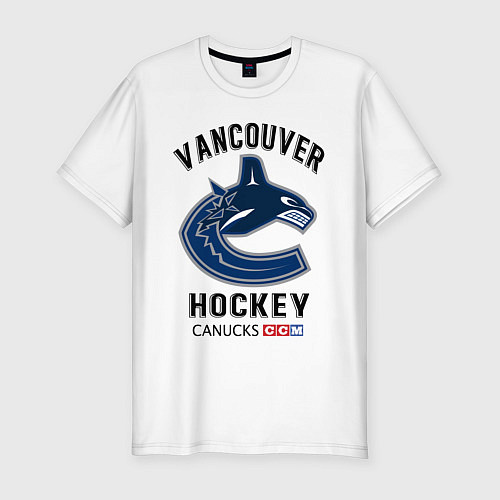 Мужская slim-футболка VANCOUVER CANUCKS NHL / Белый – фото 1