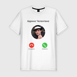 Мужская slim-футболка Адриано Челентано