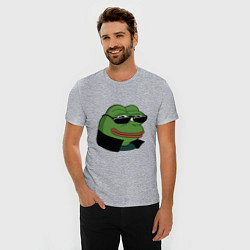 Футболка slim-fit Pepe в очках EZ, цвет: меланж — фото 2