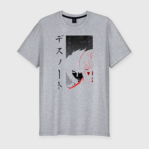 Мужская slim-футболка Death Note / Меланж – фото 1