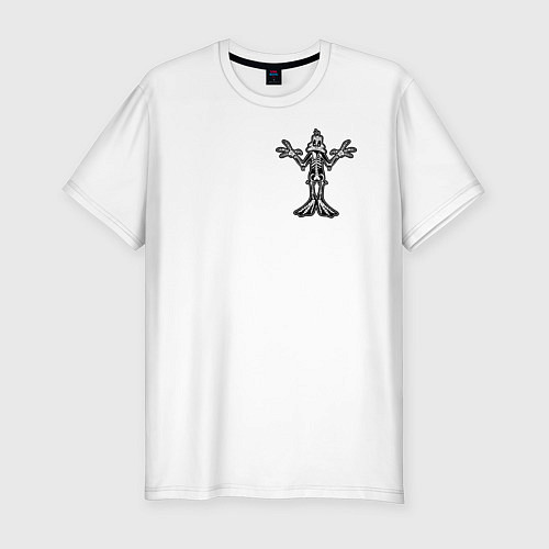 Мужская slim-футболка Даффи Хэллоуин / Белый – фото 1