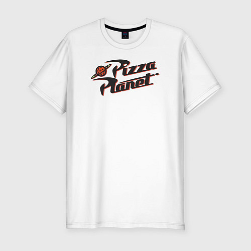 Мужская slim-футболка Pizza Planet / Белый – фото 1