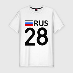 Футболка slim-fit RUS 28, цвет: белый