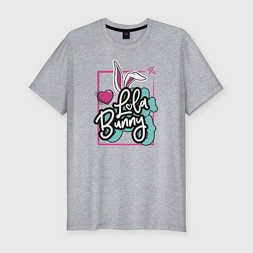 Мужская slim-футболка Лола Банни / Меланж – фото 1