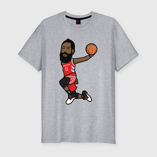 Мужская slim-футболка James Harden / Меланж – фото 1