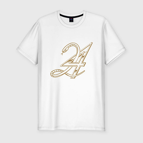 Мужская slim-футболка Kobe Bryant / Белый – фото 1