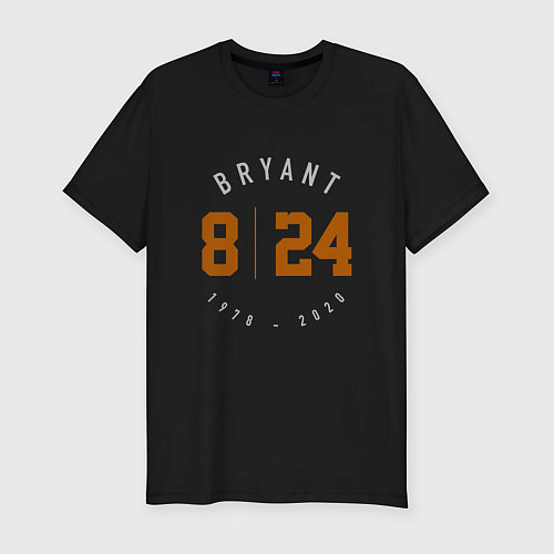 Мужская slim-футболка Kobe Bryant / Черный – фото 1