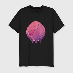 Мужская slim-футболка Фиолетовая капуста