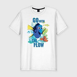 Футболка slim-fit Go With The Flow, цвет: белый