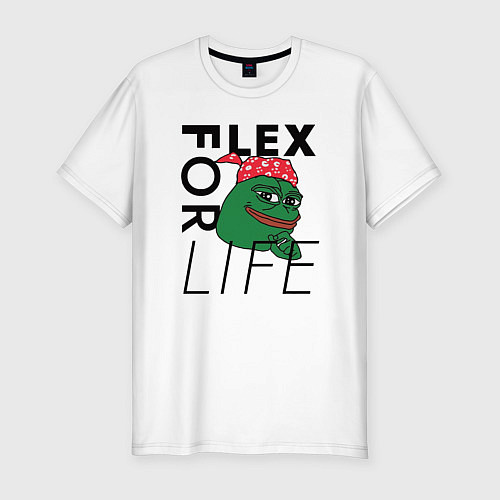 Мужская slim-футболка FLEX FOR LIFE / Белый – фото 1