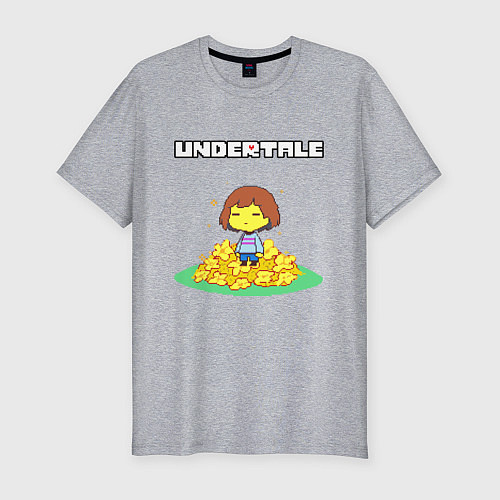 Мужская slim-футболка UNDERTALE / Меланж – фото 1