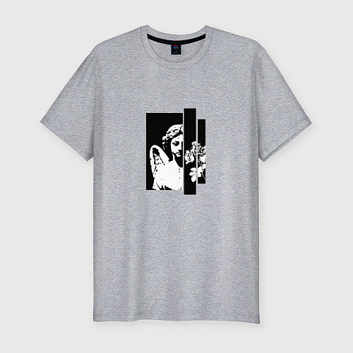 Мужская slim-футболка Ангел / Меланж – фото 1