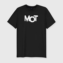 Футболка slim-fit МОТ, цвет: черный