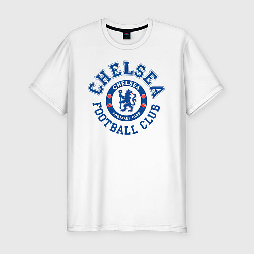 Мужская slim-футболка Chelsea FC / Белый – фото 1