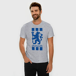 Футболка slim-fit Chelsea FC, цвет: меланж — фото 2