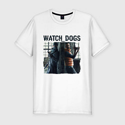 Мужская slim-футболка Watch dogs Z