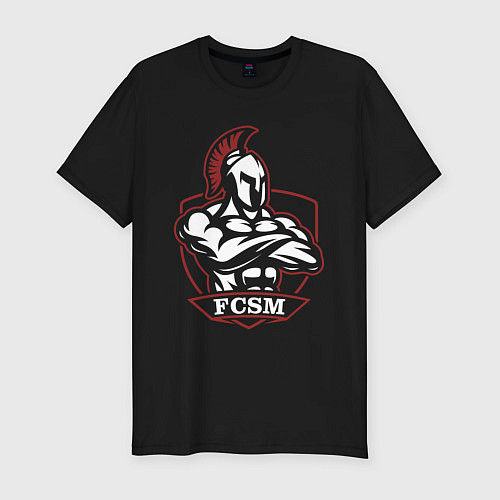 Мужская slim-футболка FCSM / Черный – фото 1