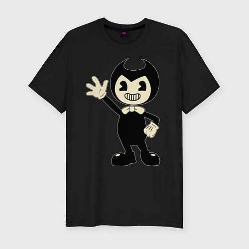 Мужская slim-футболка Bendy And The Ink Machine / Черный – фото 1