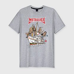 Футболка slim-fit Metallica, цвет: меланж