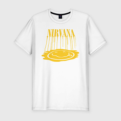 Мужская slim-футболка Nirvana / Белый – фото 1