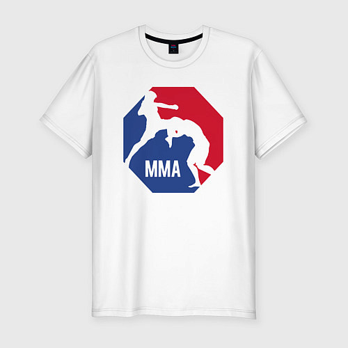 Мужская slim-футболка MMA / Белый – фото 1