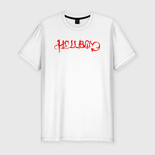 Мужская slim-футболка LIL PEEP HELLBOY / Белый – фото 1