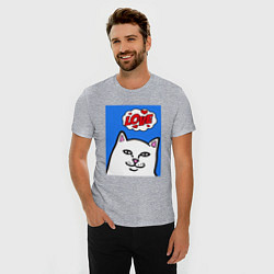 Футболка slim-fit Love cat, цвет: меланж — фото 2