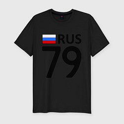 Футболка slim-fit RUS 79, цвет: черный