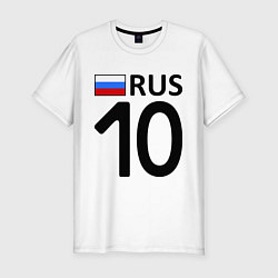 Мужская slim-футболка RUS 10