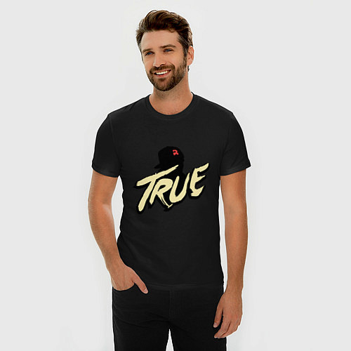 Мужская slim-футболка True Rap / Черный – фото 3