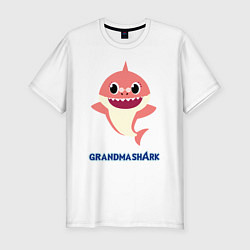 Мужская slim-футболка Baby Shark Grandma