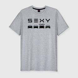 Мужская slim-футболка Tesla sexy