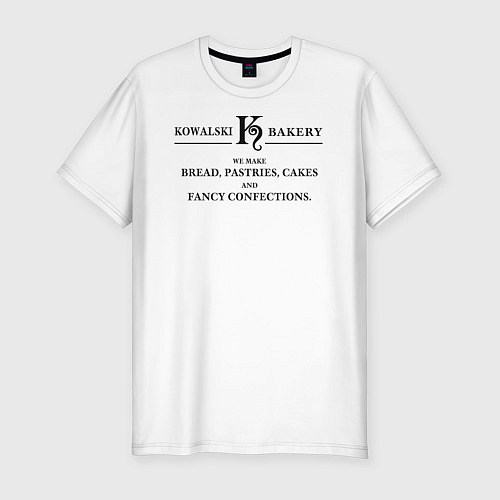 Мужская slim-футболка Kowalski Bakery / Белый – фото 1